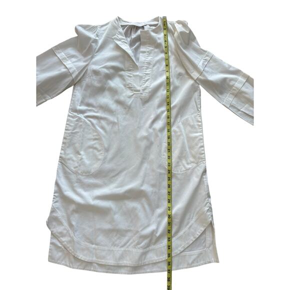 Jeune Otte White Cotton Shift Dress Women’s Small Made in USA Minimalist $358 - Picture 6 of 9